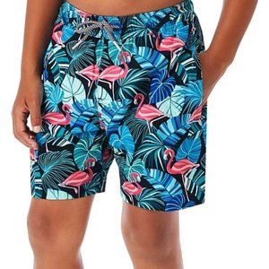 NEW Member's Mark Men's Swim Shorts  UPF50 Resort Swim Trunk Flamingo XXL